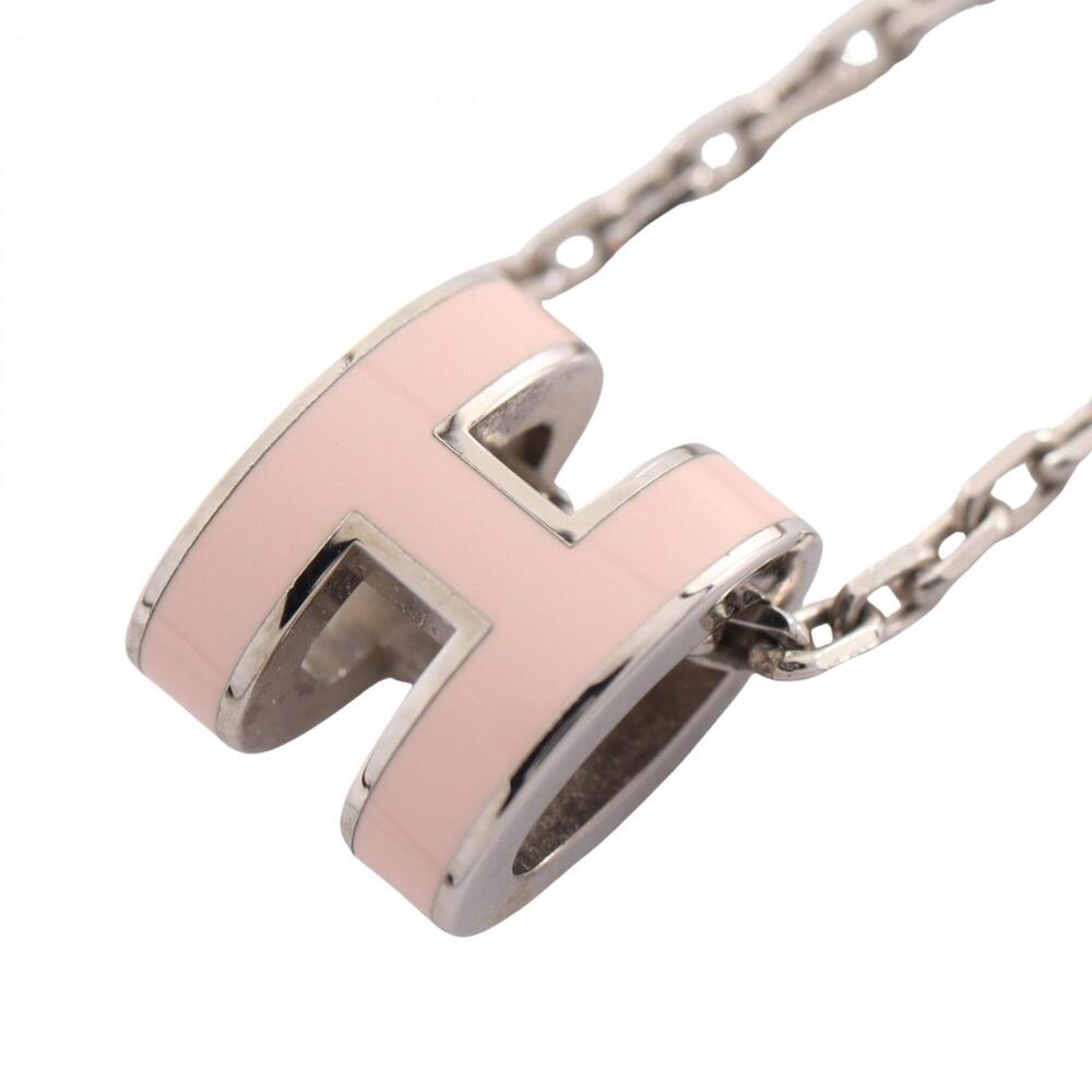 HERMES Silver Necklace